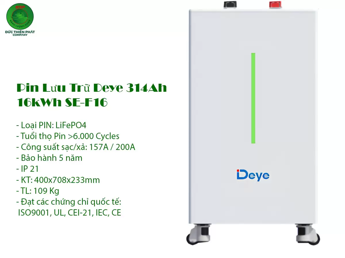 PIN DEYE 16KW